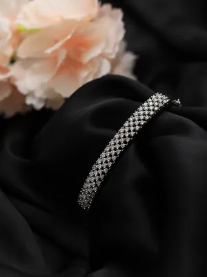 Silver Plated American Diamond Studded Bracelet