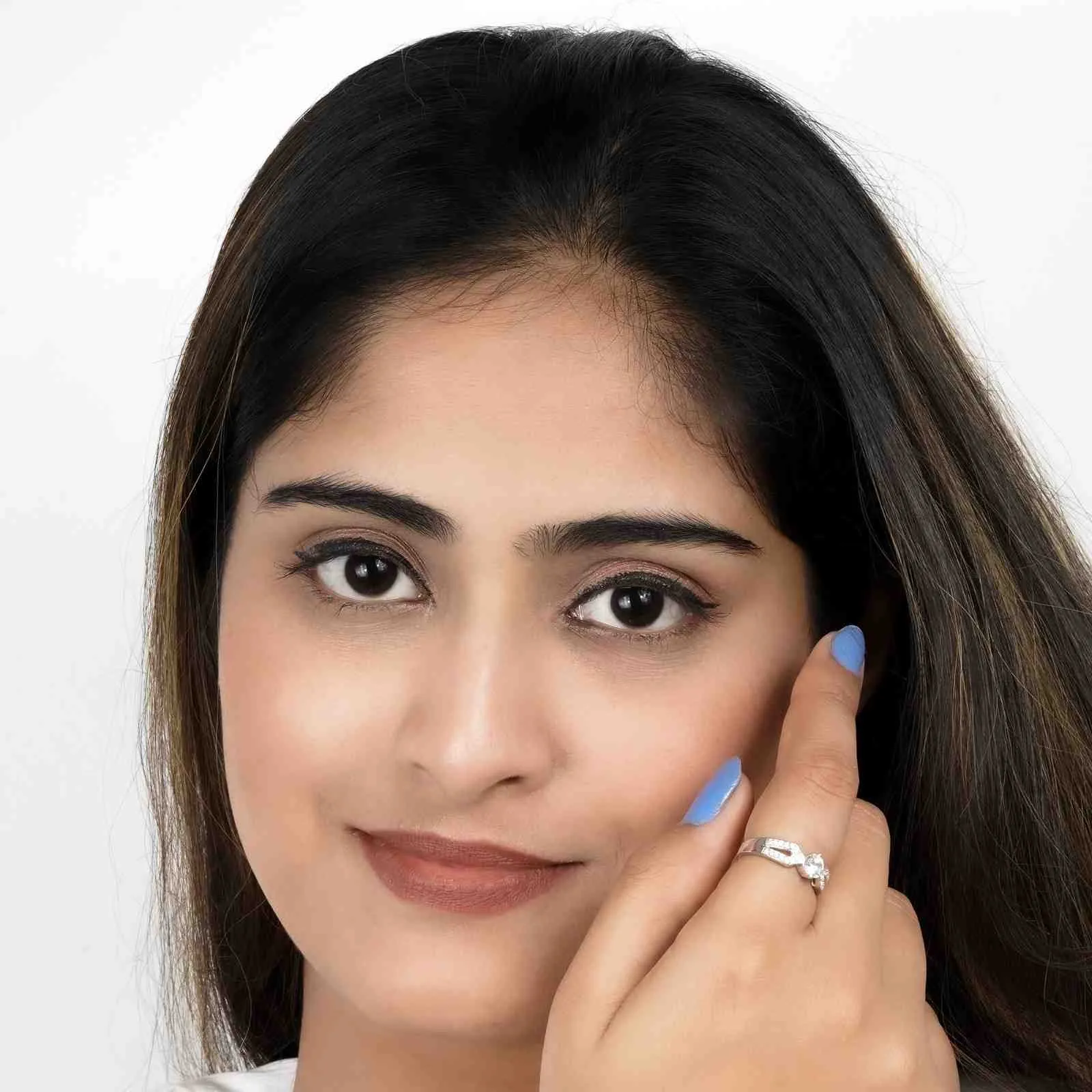 Silver Zircon Elegant Loop Ring
