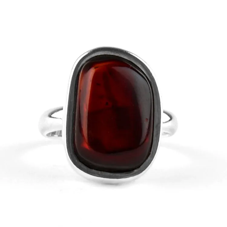 Simply Elegant Cherry Amber Ring