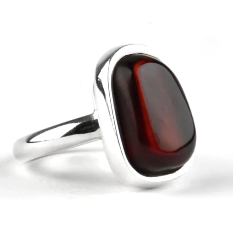 Simply Elegant Cherry Amber Ring