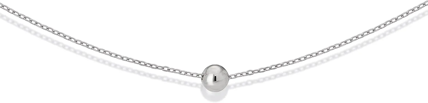 S.Leaf Sterling Silver Tiny Dot Necklace Circle Star Square Heart Necklaces for Women Dainty Necklaces for Women Simple Necklaces for Women