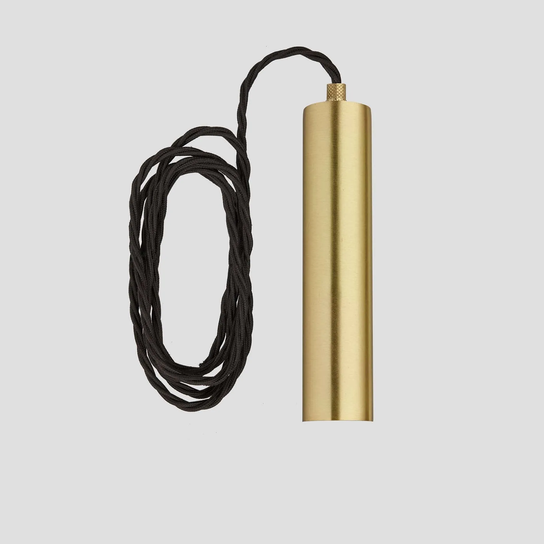 Sleek Cylinder 5 Wire Cluster Lights - Brass