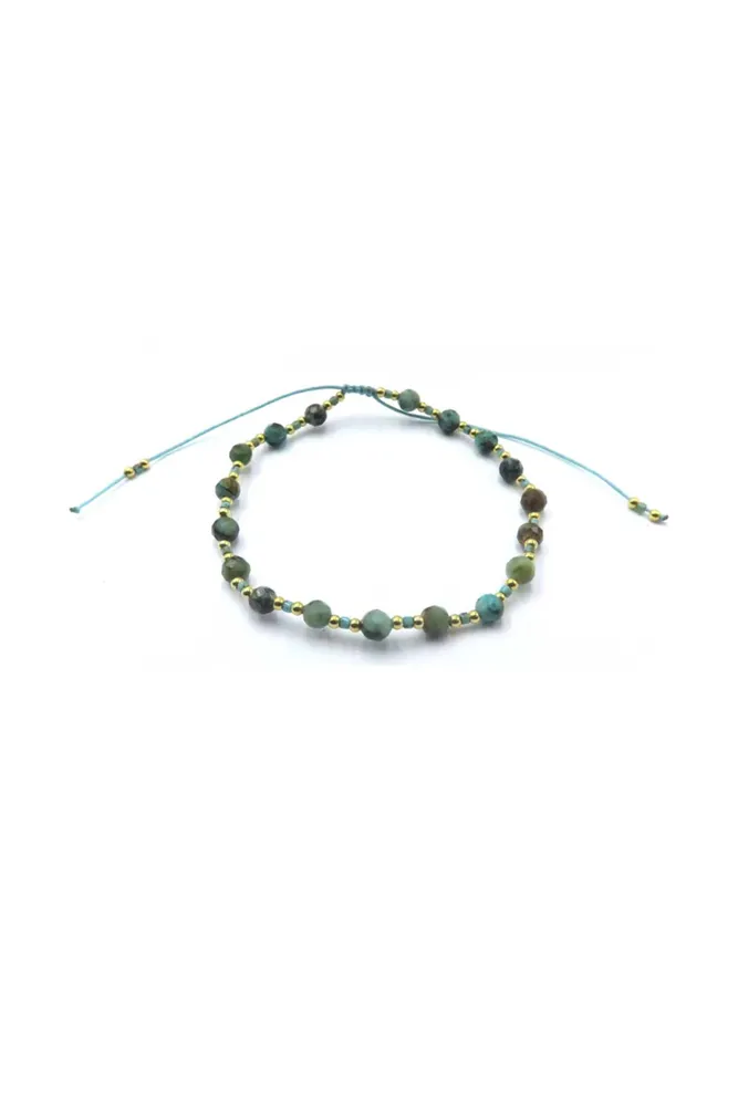 Sliding Knot Bracelet With Cutting Stone