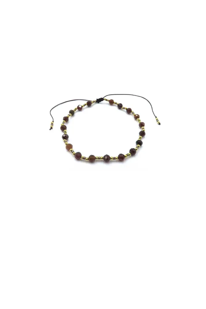 Sliding Knot Bracelet With Cutting Stone