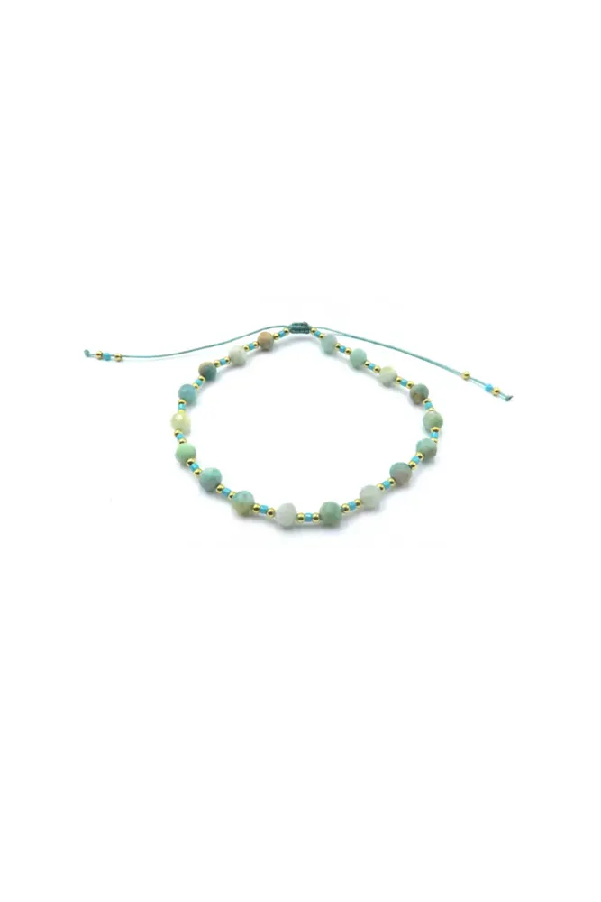 Sliding Knot Bracelet With Cutting Stone