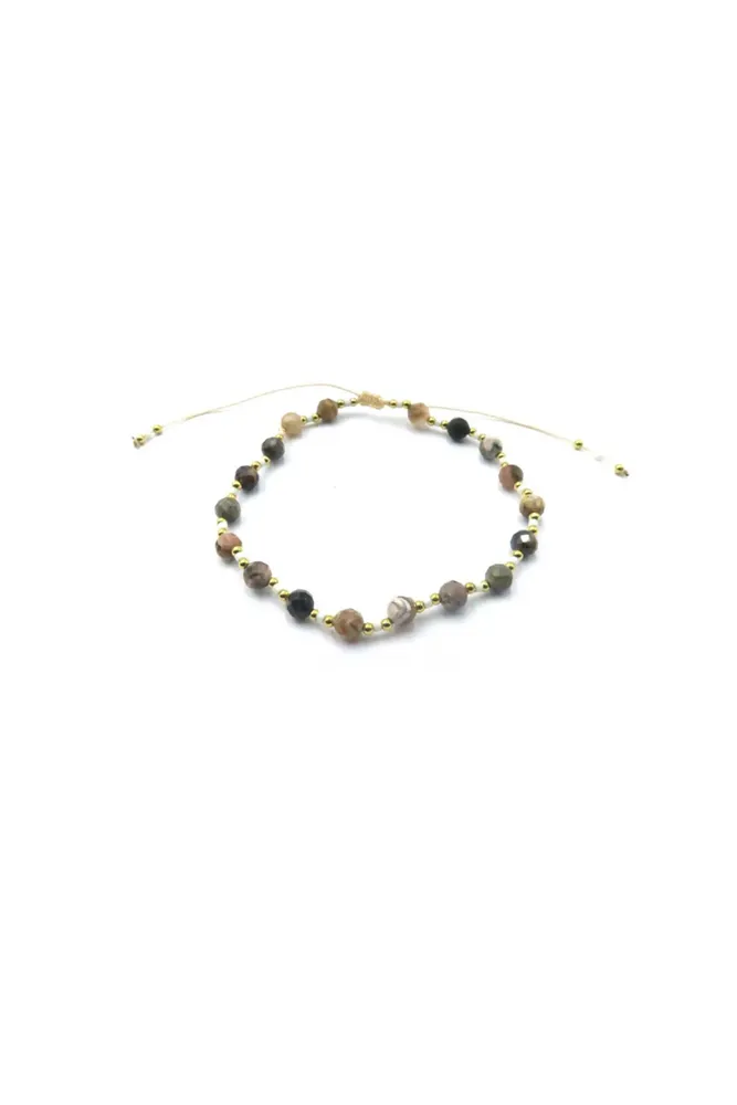 Sliding Knot Bracelet With Cutting Stone