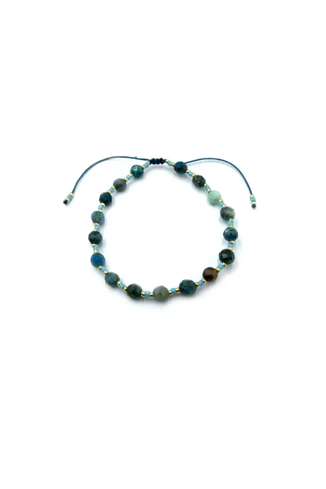 Sliding Knot Bracelet With Cutting Stone