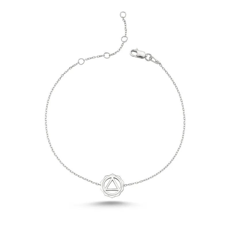 Solar Plexus Chakra Silver Bracelet