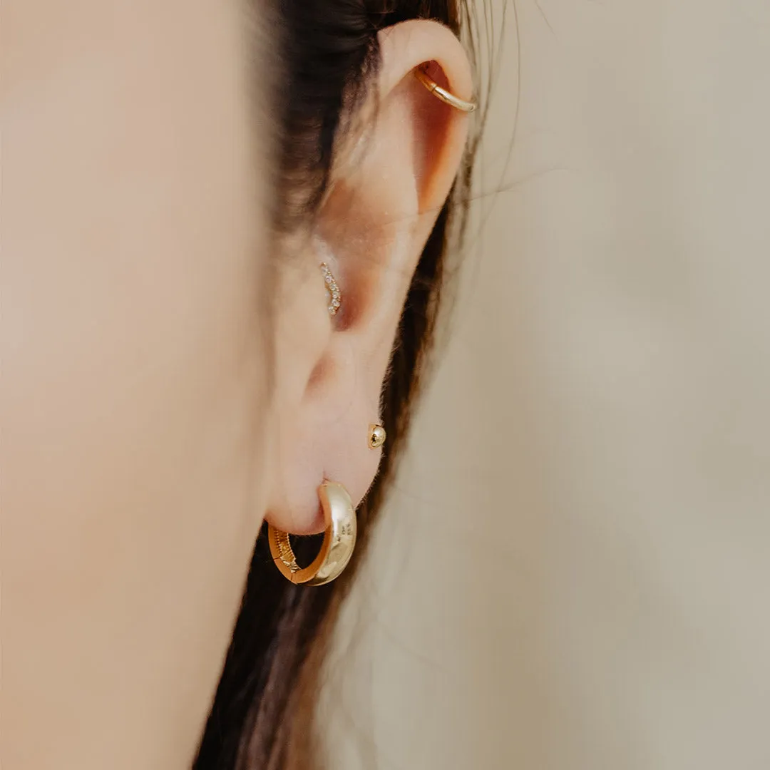 Solid Gold Small Bold Hoops