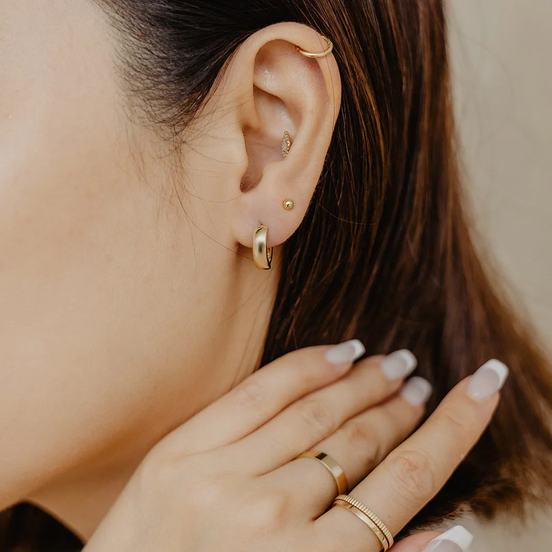 Solid Gold Small Bold Hoops