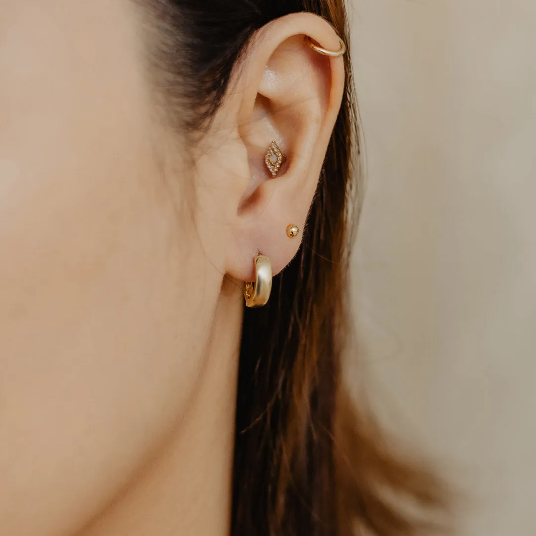 Solid Gold Small Bold Hoops
