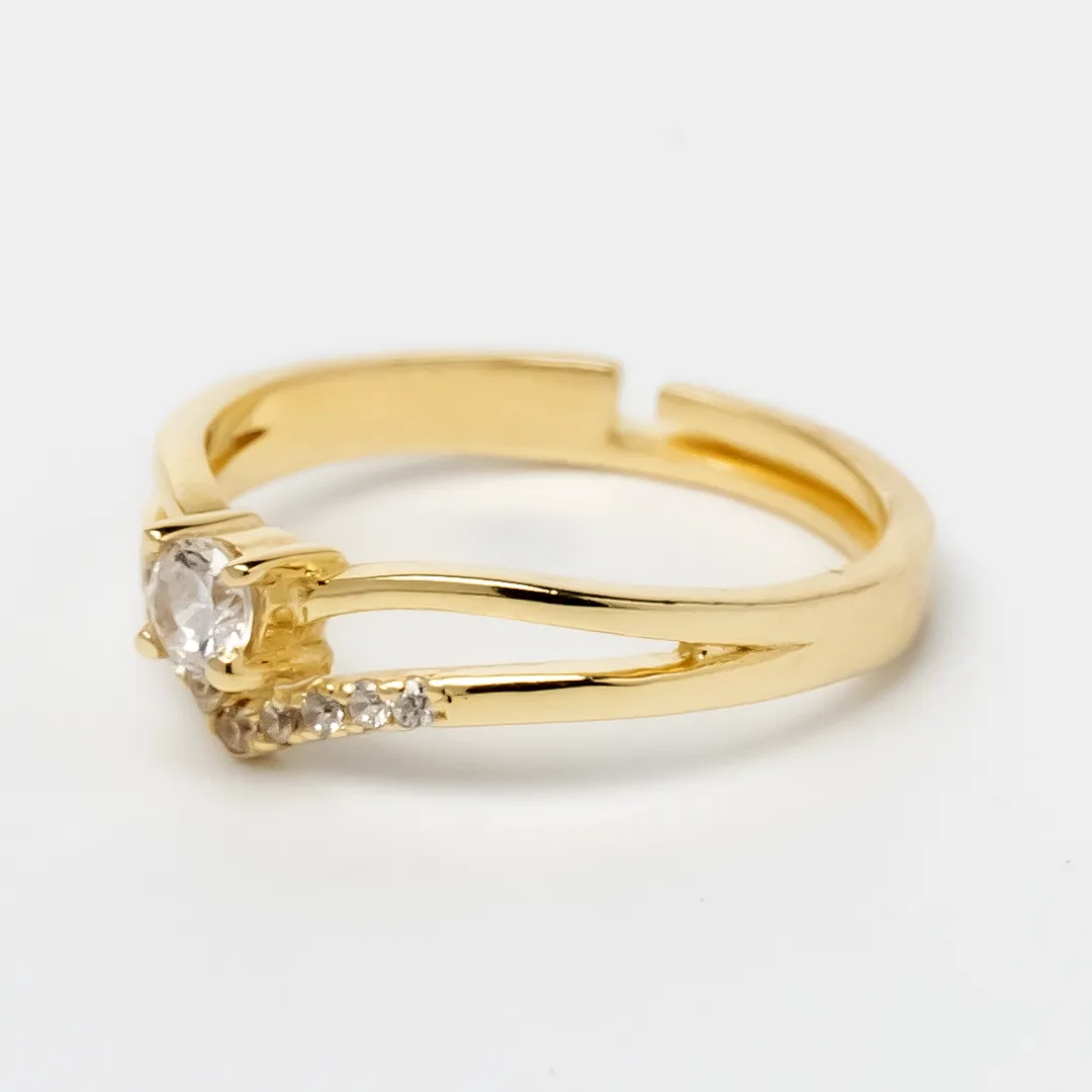 Solitaire Drop 925 Sterling Silver Zircon Ring