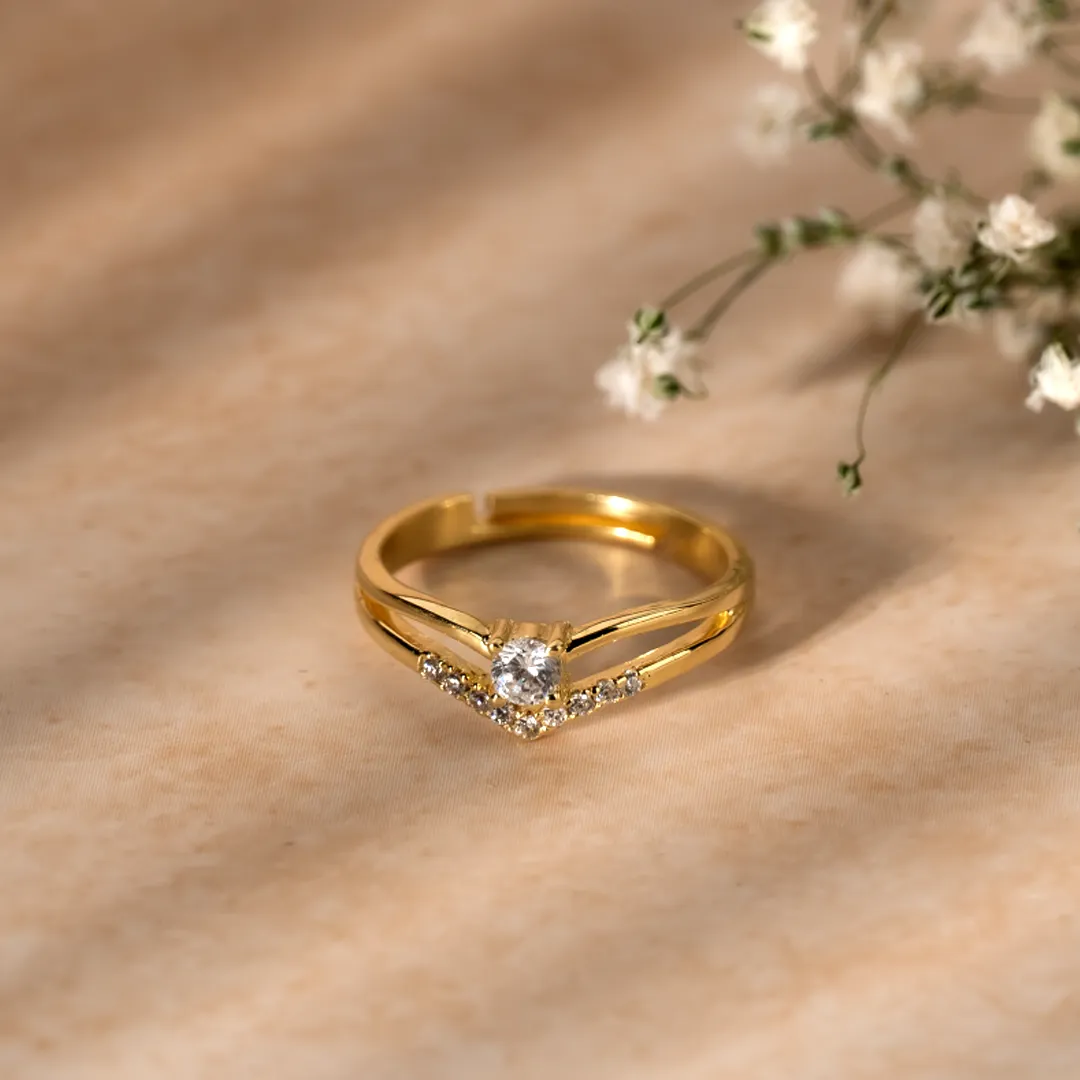 Solitaire Drop 925 Sterling Silver Zircon Ring