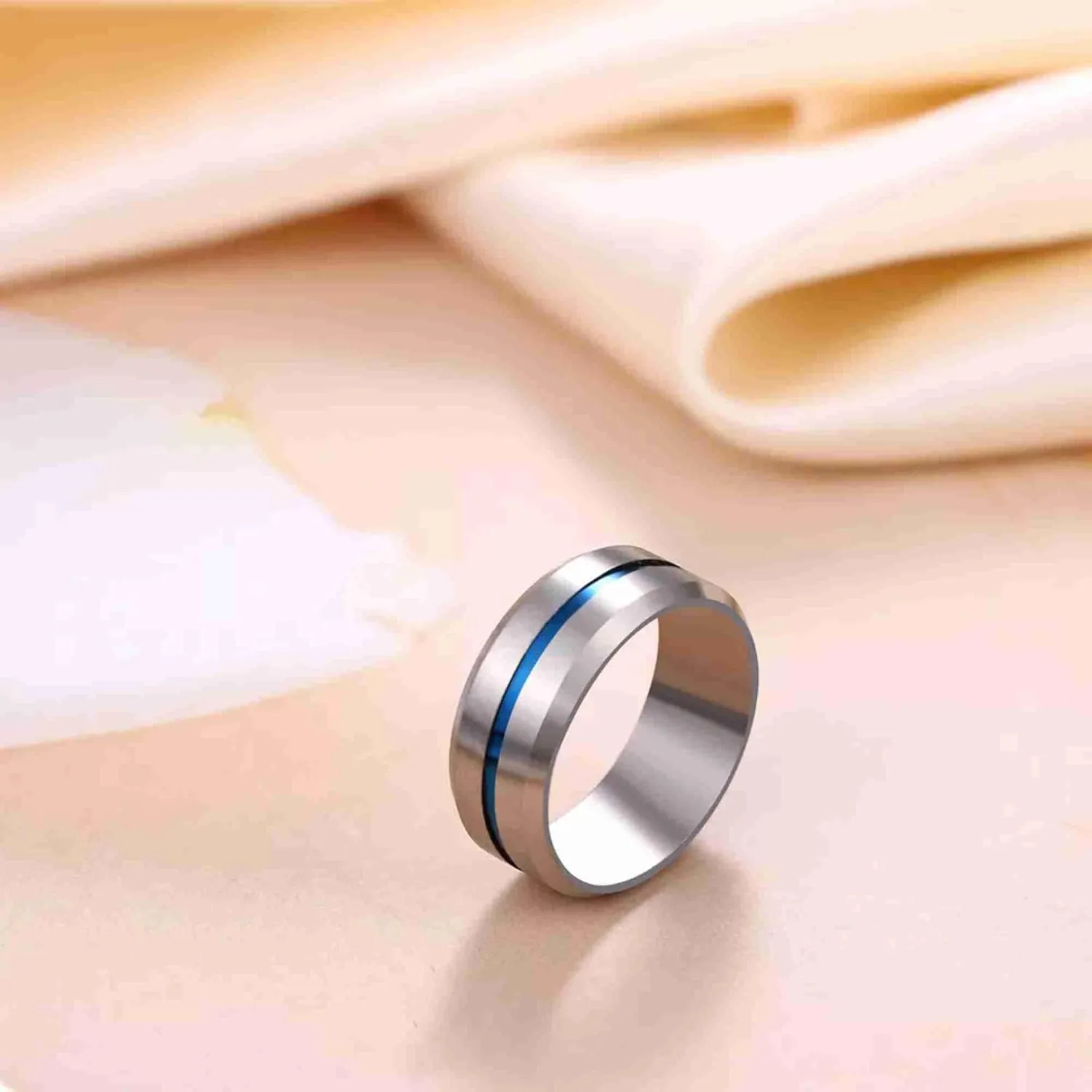 Spring_jewelry001- Blue Sapphire Wedding Ring Set in 925 Sterling Silver for Him and Her, Including Matching Engagement Bands for Couples
