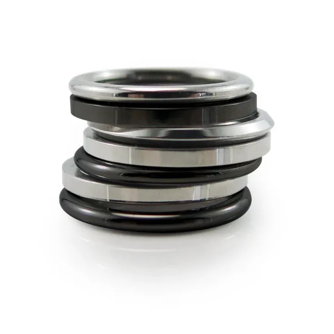 Square Stackable Titanium Rings
