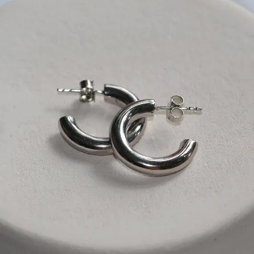 Sterling Silver Bold Hoop Earrings