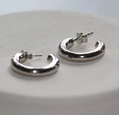 Sterling Silver Bold Hoop Earrings