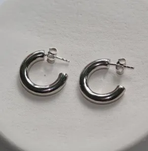 Sterling Silver Bold Hoop Earrings