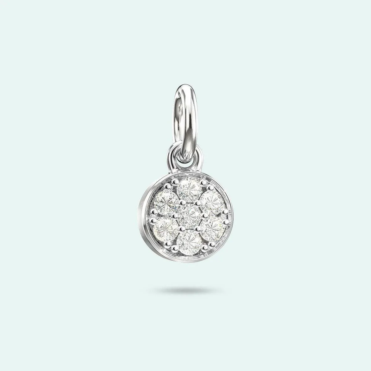 Sterling Silver Chic Crystal Charm