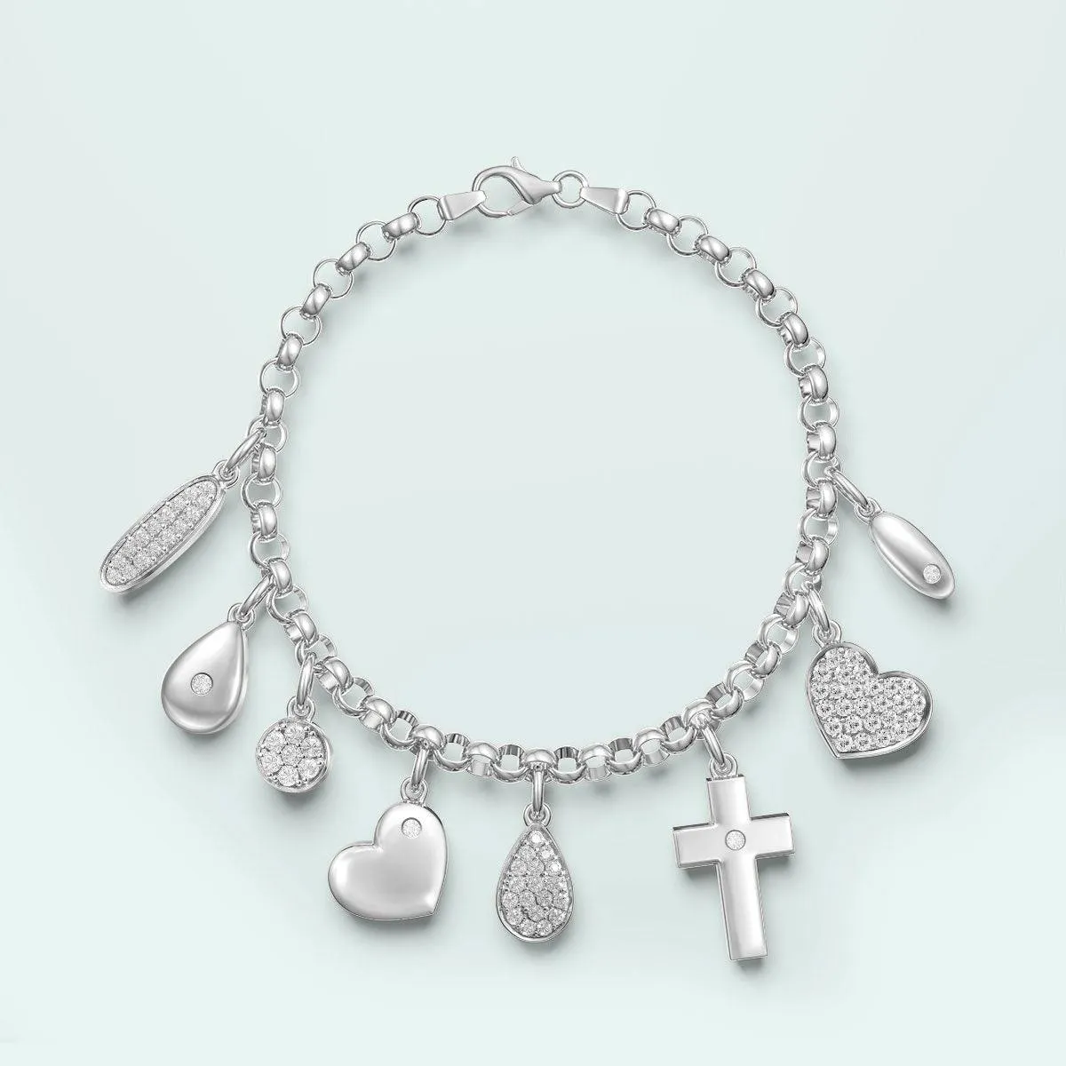 Sterling Silver Chic Crystal Charm