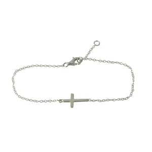 Sterling Silver Mini Cross Bracelet Sterling Silver Mini Cross Bracelet