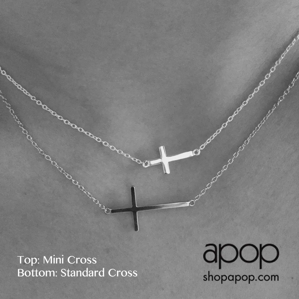 Sterling Silver Mini Cross Bracelet
