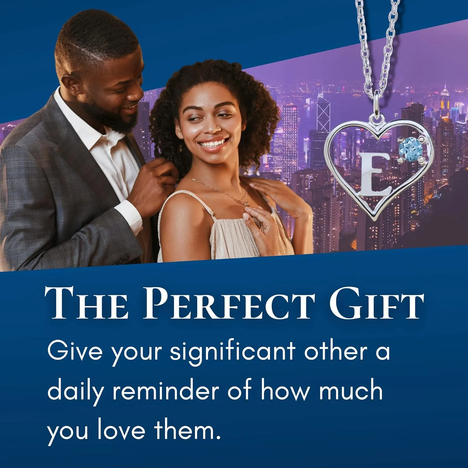 Sterling Silver Pendant Heart & Letter E