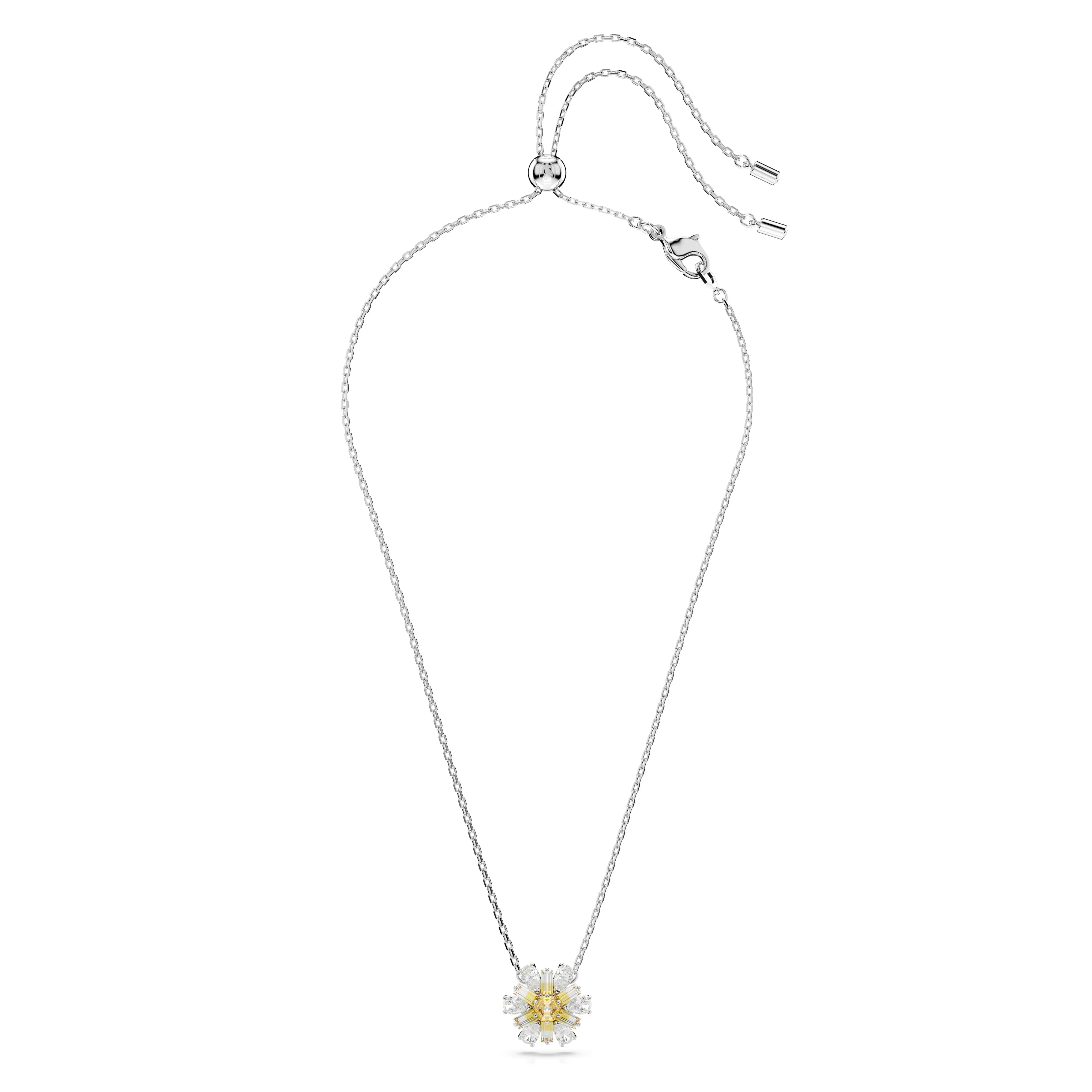 Swarovski Rhodium Idyllia Flower Necklace