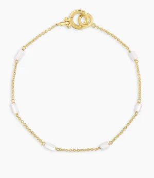 Tatum Bead Bracelet - White