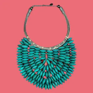 Teal Tempest Bib Necklace