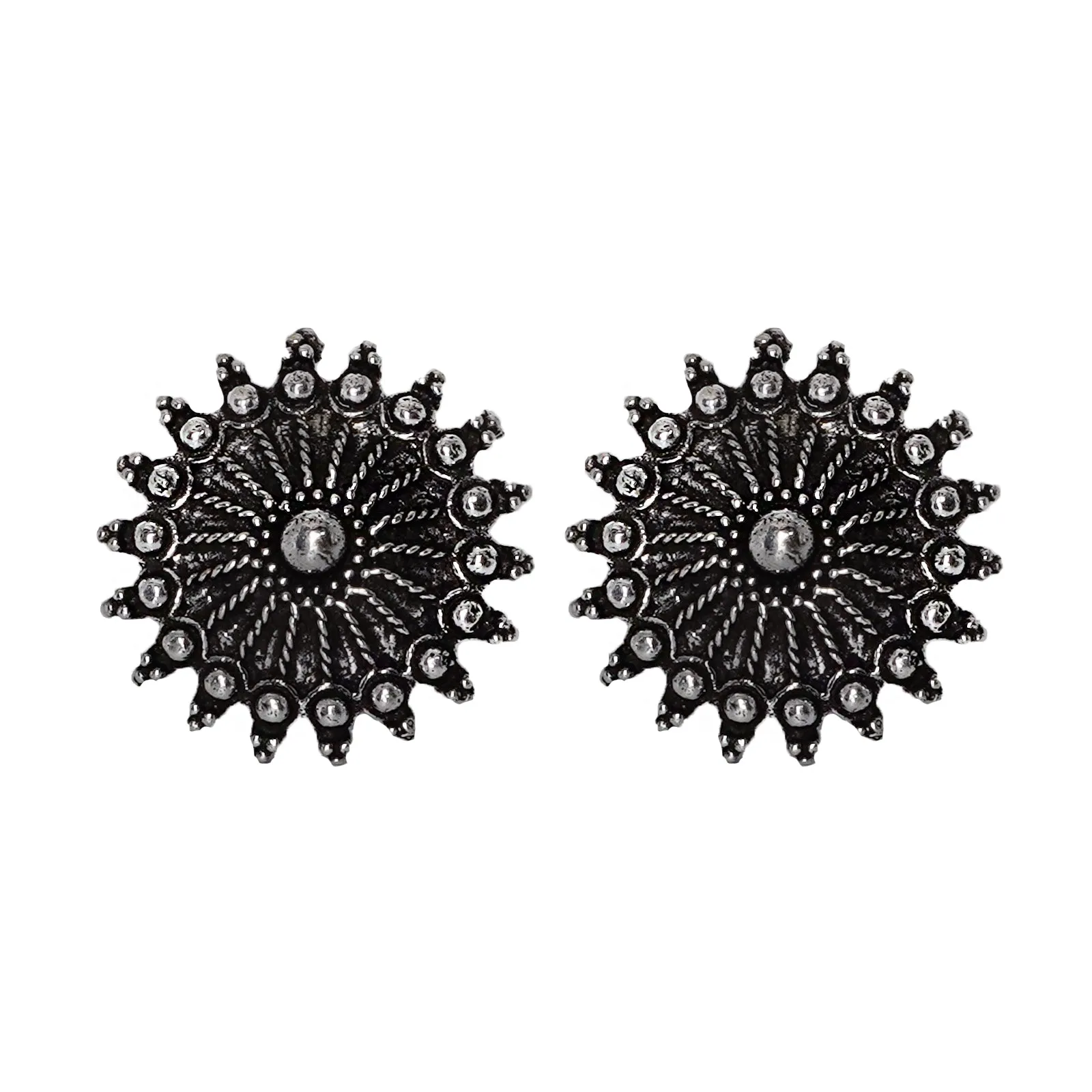 Teejh Megh Silver Oxidised  Toe Rings