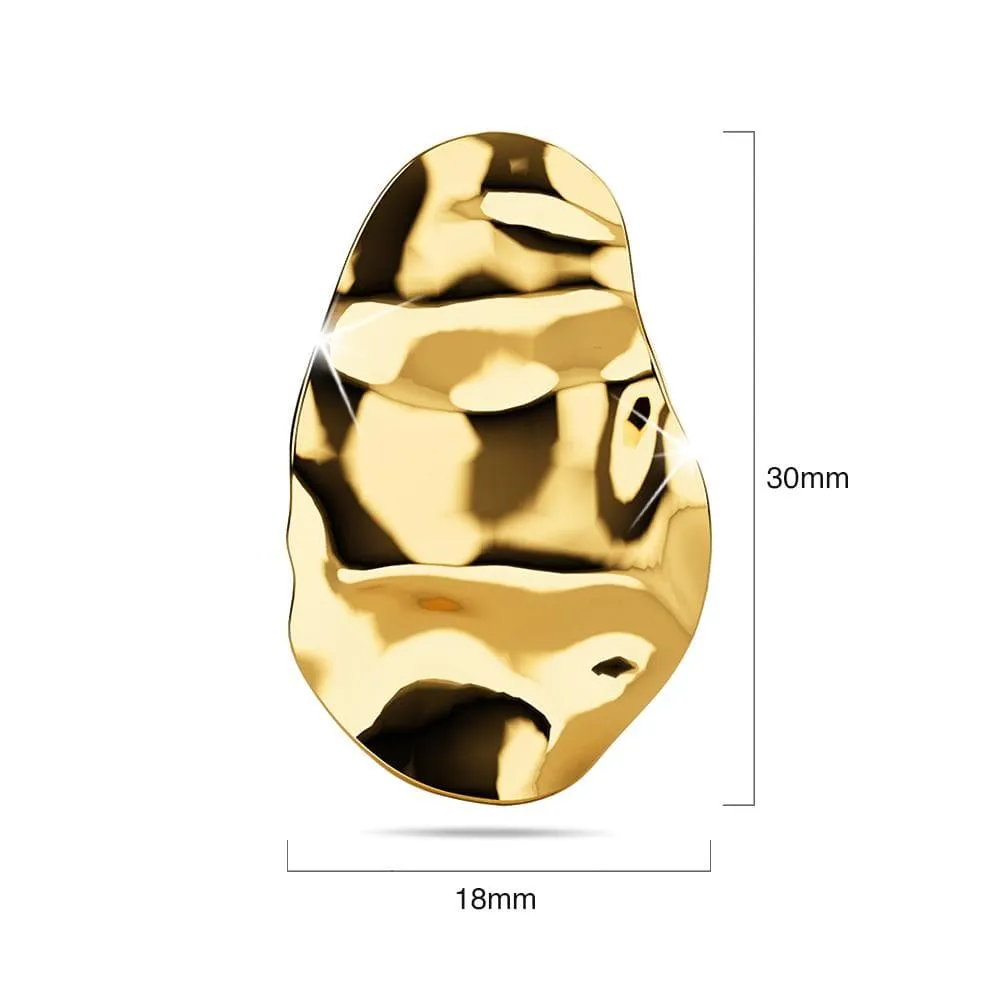 Textured Stud Earrings in Gold