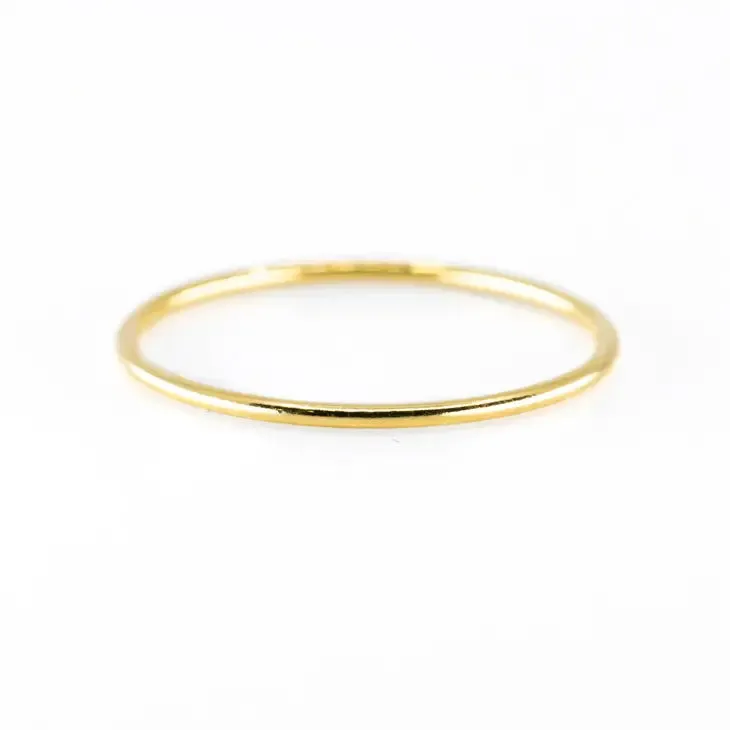 The Land of Salt - Smooth Stacking Ring (Gold Filled)