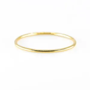 The Land of Salt - Smooth Stacking Ring (Gold Filled)