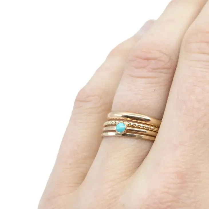 The Land of Salt - Smooth Stacking Ring (Gold Filled)