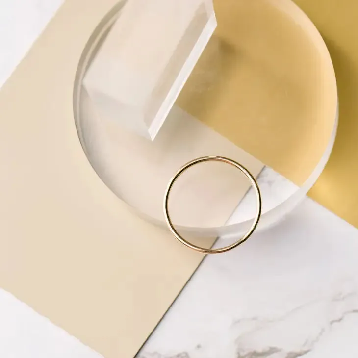 The Land of Salt - Smooth Stacking Ring (Gold Filled)
