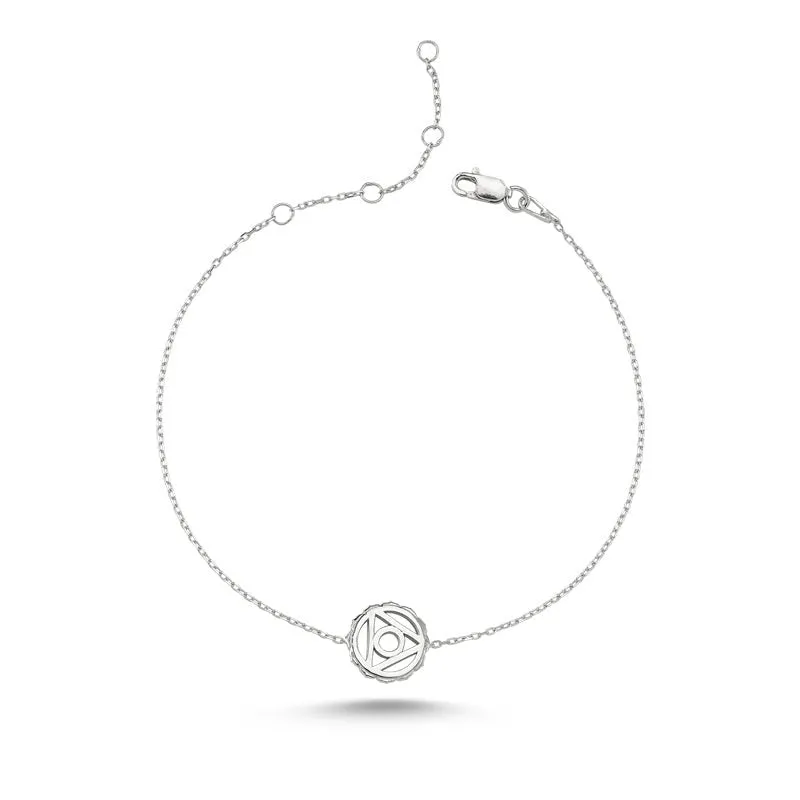 Throat Chakra Silver Bracelet