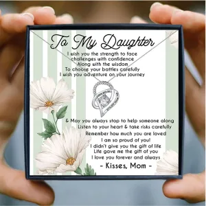 To My Daughter Kisses From Mom Love Message Jewelry Box
