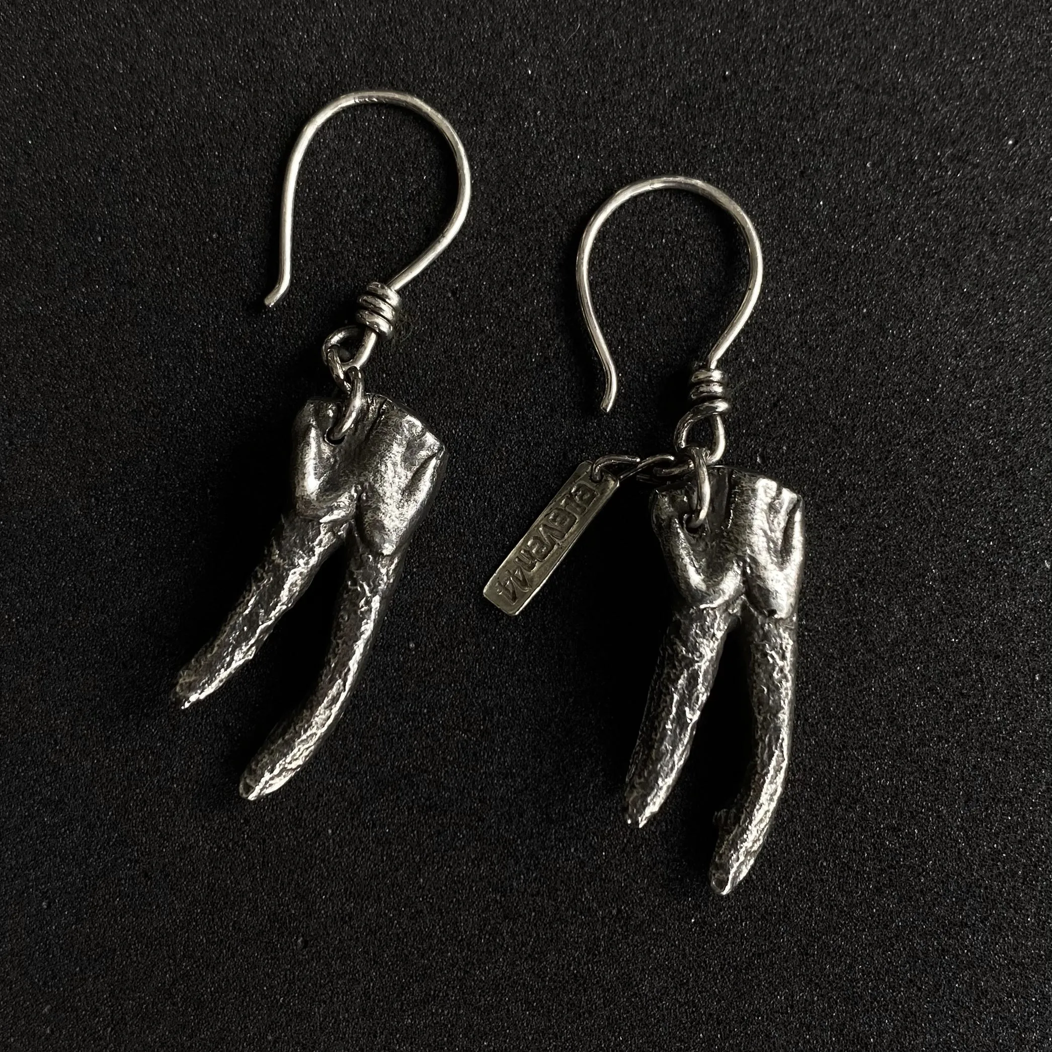 Tooth Earring Silver