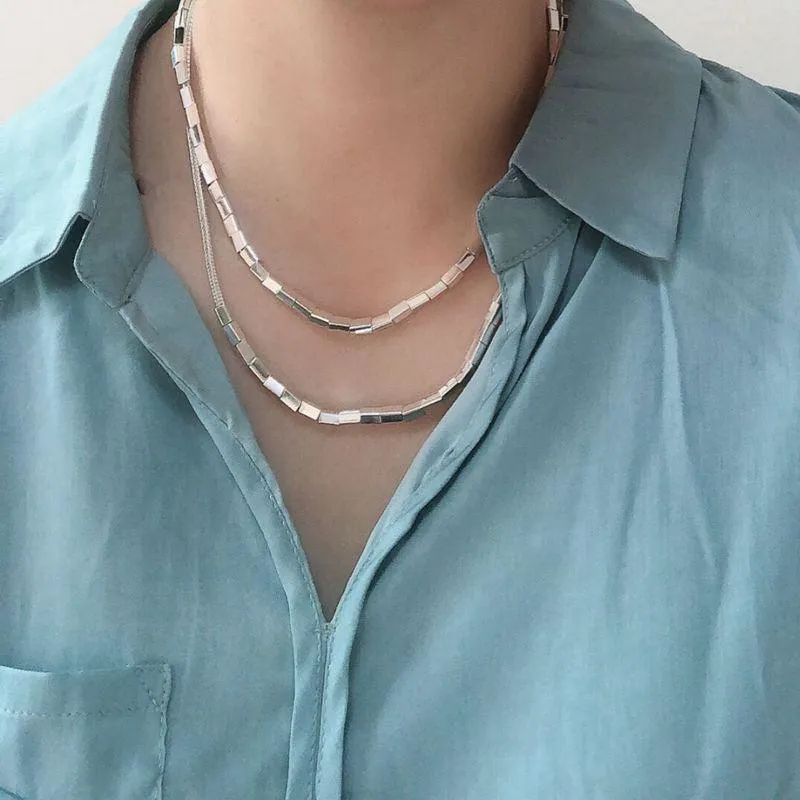 Trend Couples Elegant Charming Creative Glossy Geometric Jewellery Necklace