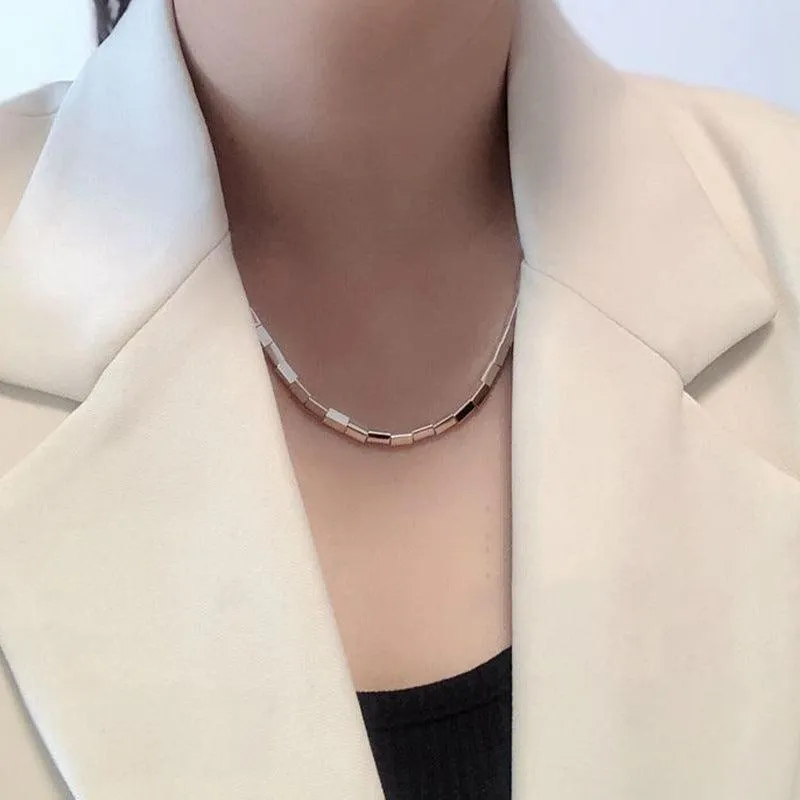 Trend Couples Elegant Charming Creative Glossy Geometric Jewellery Necklace