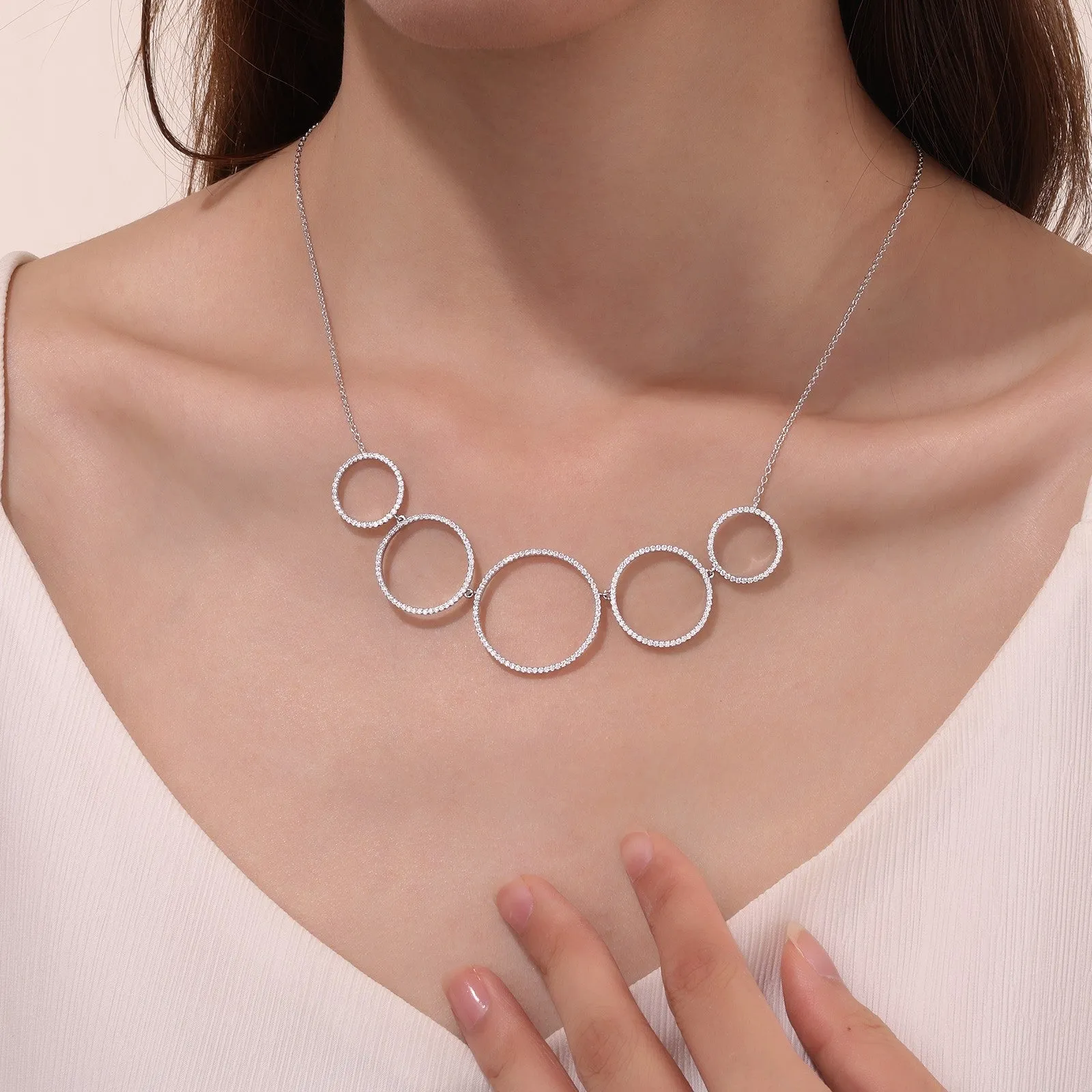 Trendy Five-Circle Necklace N0296CLP20