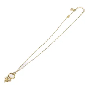 Trendy Inspired Louis Vuitton Koriemai Blooming Strass Necklace Gold Tone M00592 Lv Auth Ep2501