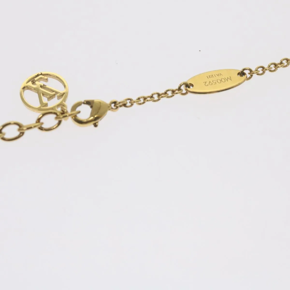 Trendy Inspired Louis Vuitton Koriemai Blooming Strass Necklace Gold Tone M00592 Lv Auth Ep2501