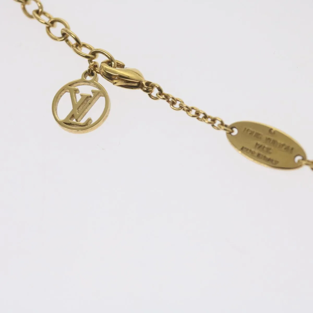 Trendy Inspired Louis Vuitton Koriemai Blooming Strass Necklace Gold Tone M00592 Lv Auth Ep2501