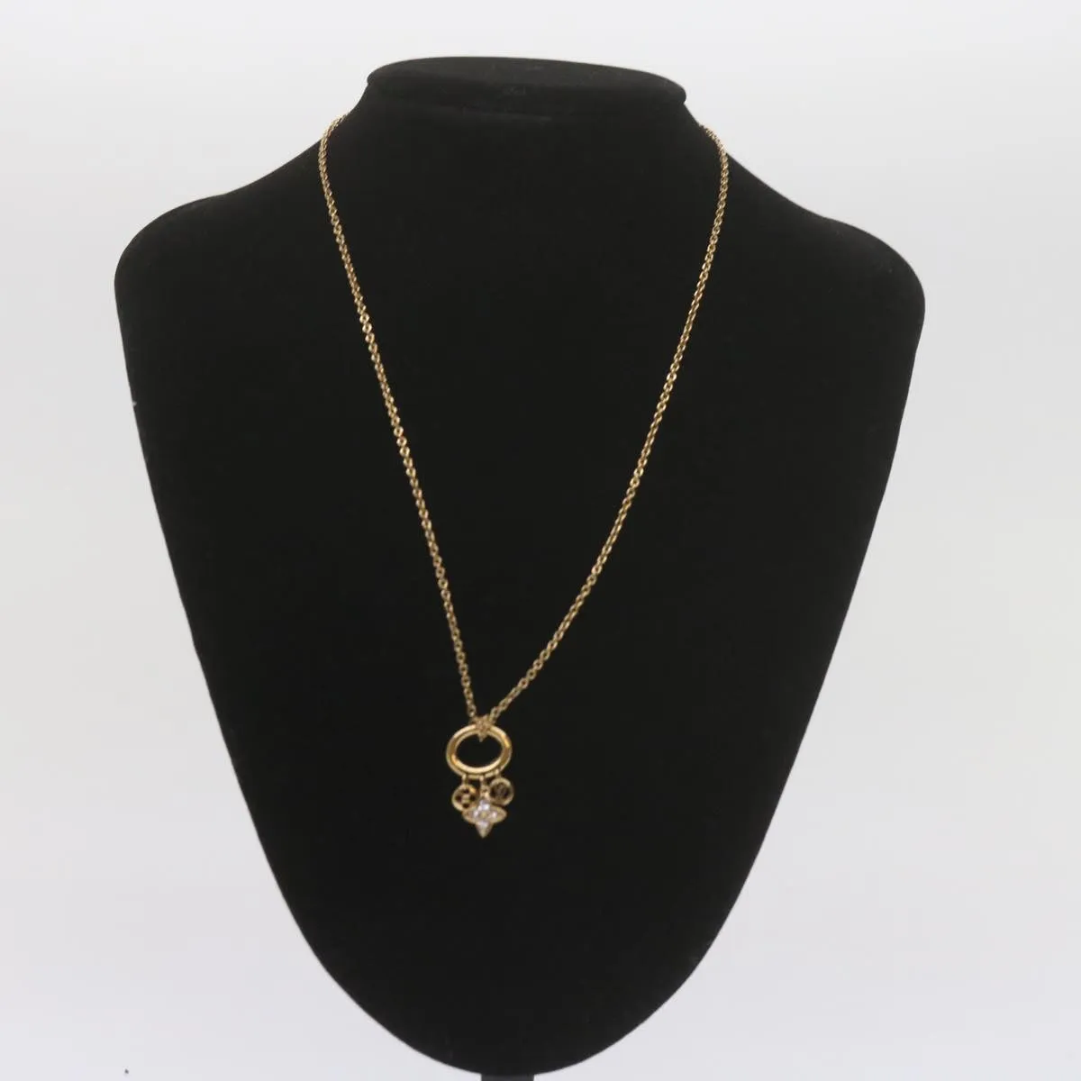 Trendy Inspired Louis Vuitton Koriemai Blooming Strass Necklace Gold Tone M00592 Lv Auth Ep2501