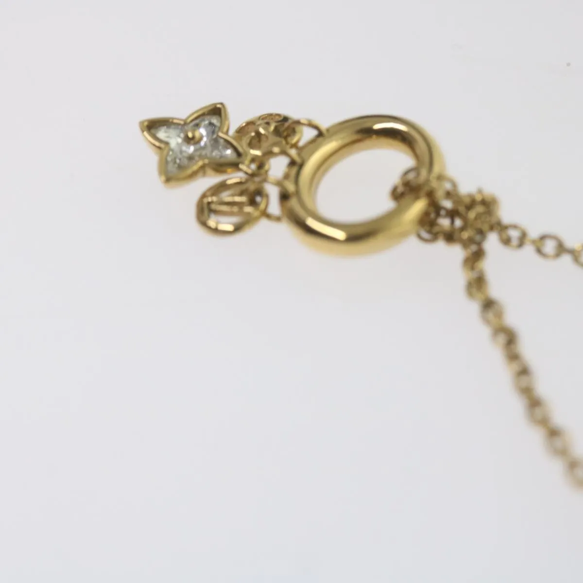 Trendy Inspired Louis Vuitton Koriemai Blooming Strass Necklace Gold Tone M00592 Lv Auth Ep2501