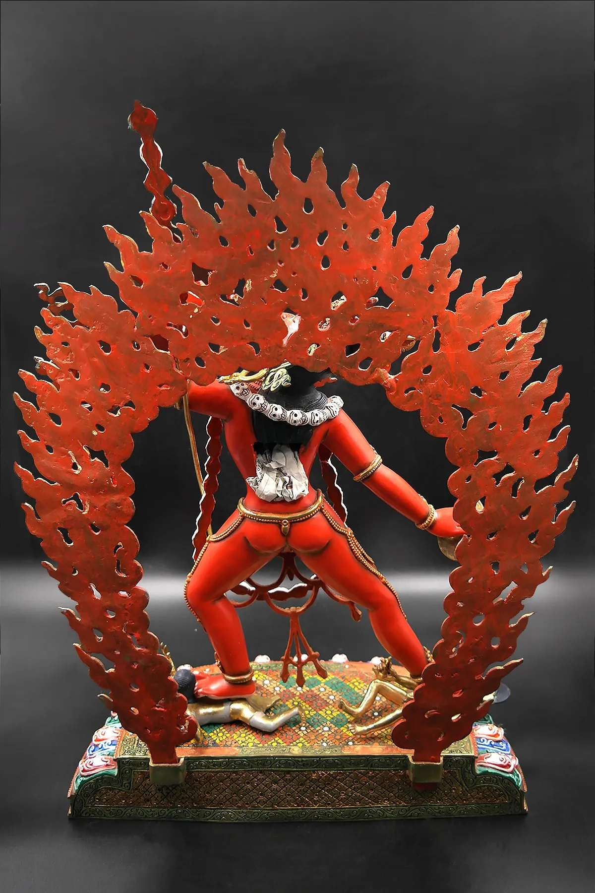 Vajra yogini hand painted copper statue 18"