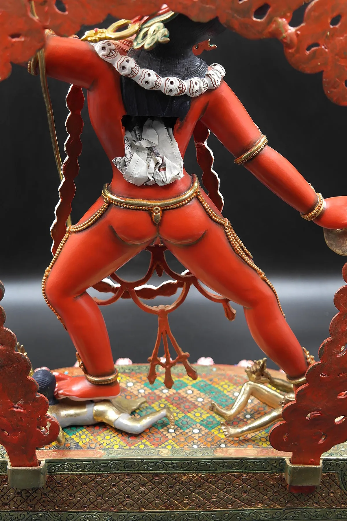 Vajra yogini hand painted copper statue 18"