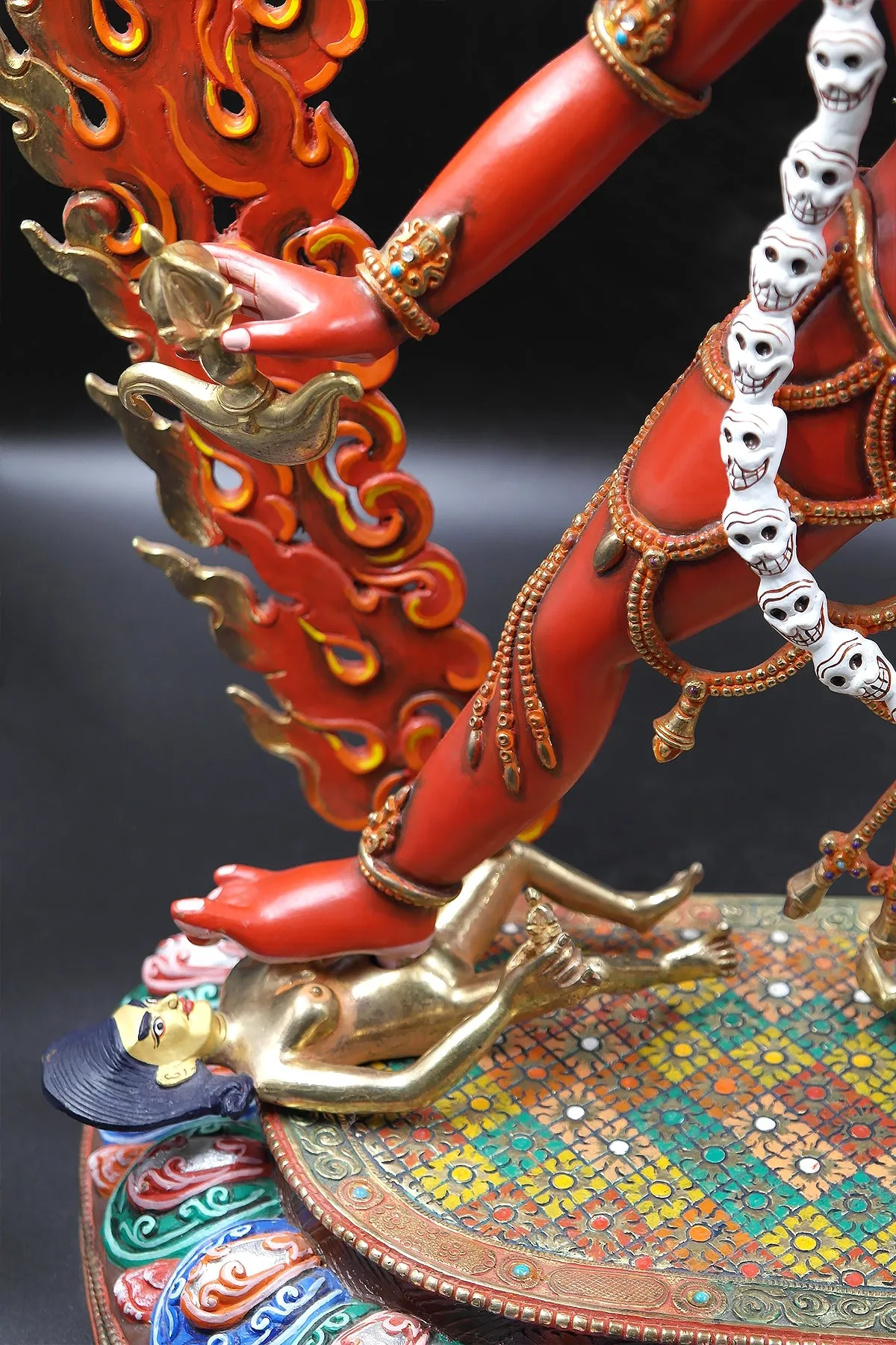 Vajra yogini hand painted copper statue 18"